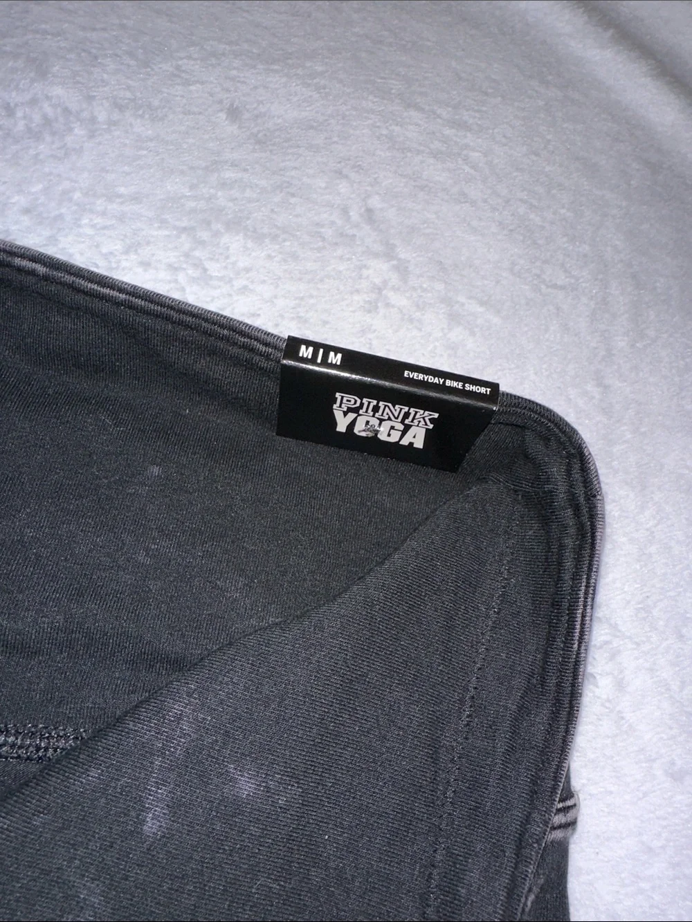 PINK Victoria's Secret Black Acid-Wash Bike Shorts